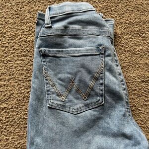 Wrangler Blue Boot Cut Jeans with Classic Stitching